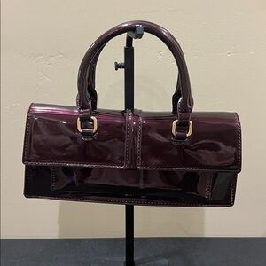 ALDO | Wine Patent Faux Leather Satchel w/ Matching Crossbody Strap